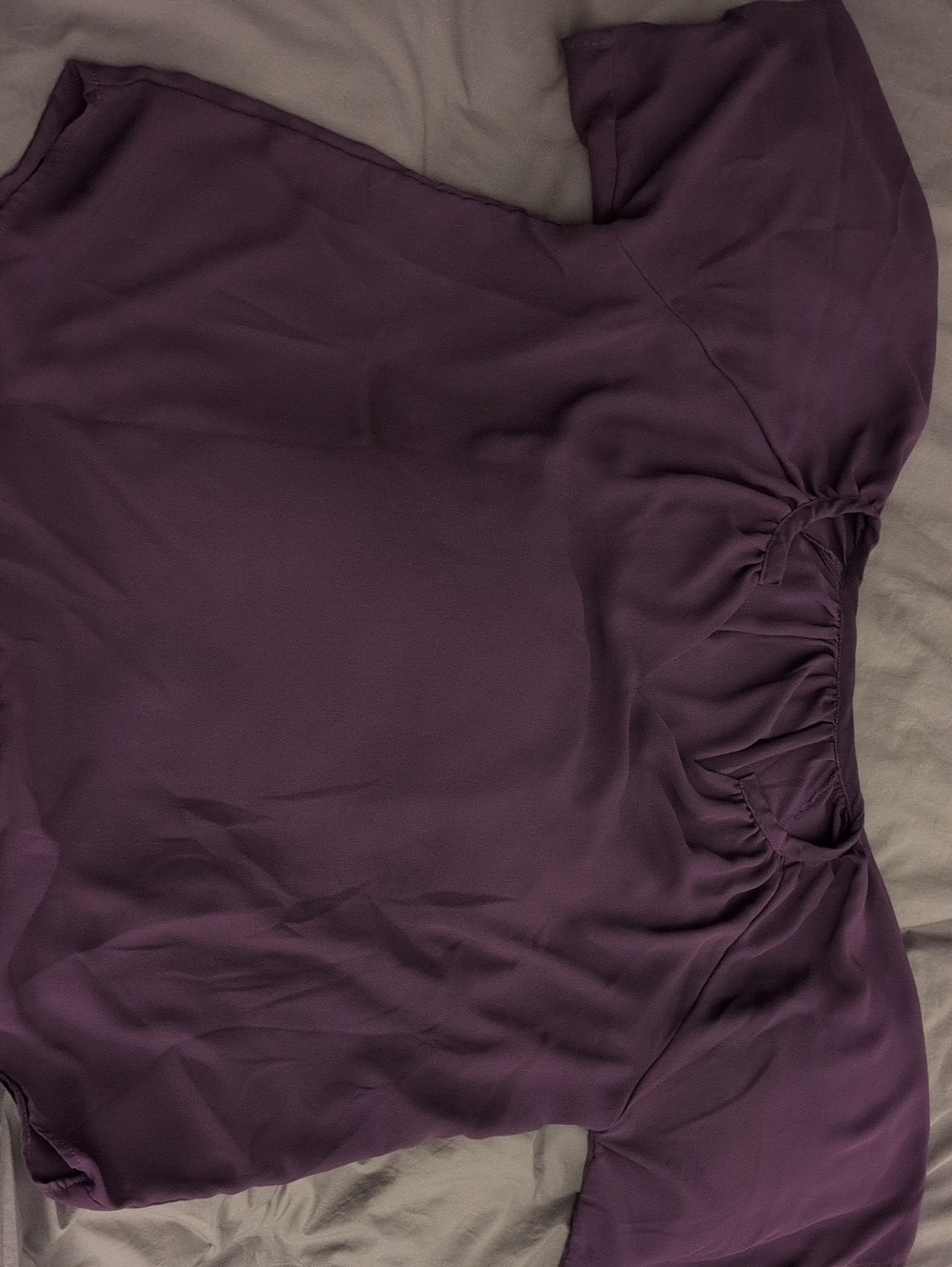 Purple Short-Sleeve Blouse Size 2x